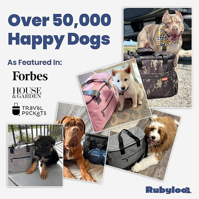 The Original Doggy Bag™ - Complete Dog Travel Bag for Supplies with 2 BPA-Free Travel Dog Bowls & 2 Pet Food Containers - Traveling Kit for Road Trips, Camping, Weekend Away or Doggy Gift - Camo