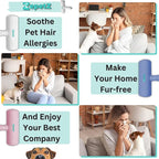 Pet Hair Remover Roller – Reusable Self-Cleaning Fur Removal Tool for Dogs & Cats – Ergonomic & Eco-Friendly Lint Roller for Couch, Carpet, Bed, Car Seat & More (Blue)
