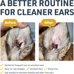 Veterinary Formula Clinical Care Ear Therapy, 8 oz. – Cat and Dog Ear Cleaner – Helps Soothe Itchiness and Clean The Ear Canal of Debris and Buildup
