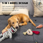 Nocciola Halloween Zombie Mummy Dog Toys with Organs: Funny Cool Squeaky Dog Chew Toys for Puppies, Small and Medium Size Dogs, Plush Stuffed Puzzle Toys for Dog Training Hide and Seek Pet Supplies