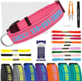 DIY Personalized Embroidered Dog Collar - Custom Hand-Stitched Name & Number, Reflective Adjustable Pet Collar for Small/Medium/Large Dogs & Cats, Durable Nylon with Steel D-Ring (Hotpink, Medium)