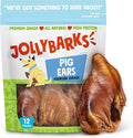 Natural Whole Pig Ears for Dogs Large, Pigs Ears for Dogs - Premium Dog Ear Treat - Dog Chew Treats for Large and Small Breeds (12 Pack)