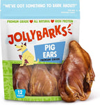 Natural Whole Pig Ears for Dogs Large, Pigs Ears for Dogs - Premium Dog Ear Treat - Dog Chew Treats for Large and Small Breeds (12 Pack)