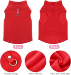 6 Pack Winter Dogs Sweater for Small Dogs Warm Clothes Fleece Vest with Leash Ring Sleeveless Dog Jacket for Little Medium Puppy Pet Unisex(Large,Bright Colors)