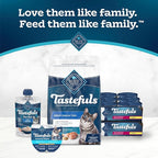 Blue Buffalo Tastefuls Flaked Wet Cat Food, Made with Natural Ingredients, Fish & Shrimp, 3-oz Cans (24 Count)