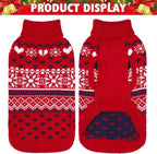 SCENEREAL Dog Sweaters for Small Dogs - Soft, Warm Turtleneck Small Dog Sweater, Ugly Knit Dog Christmas Outfits for Dachshund, Chihuahua, Pug, Yorkie,Winter Pet Clothes Girl Boy, XS