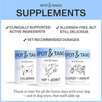 Spot & Tango Hip + Joint Supplement for Dogs - Vet-Approved For Mobility and Arthritis Support - Glucosamine, Chondroitin, Green Lipped Mussel, MSM - Flavor from Real Peanut Butter & Banana - 56 Count