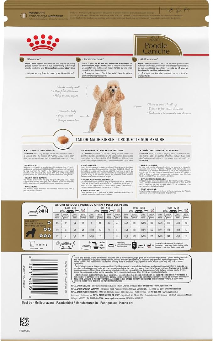 Royal Canin Breed Health Nutrition Poodle Adult Dry Dog Food, 2.5 lb Bag