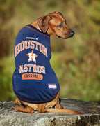MLB Houston Astros Dog T-Shirt, Small. - Licensed Shirt for Pets Team Colored with Team Logos. - Premium Stretchable Materials for The Comfort of Your Dog & cat.