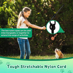 Flirt Pole for Dogs, Interactive Toys Tug-of-war for Pet, Durable Teaser Wand, Chase Toys with Rope Chewing Sticks, for Outdoor Exercise & Training