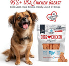 Farmland Traditions Dogs Love Chicken Jerky Dog Treats, Premium Two-Ingredient Dog Jerky with USA-Raised Chicken & No Antibiotics Ever, 3-Pound Bag