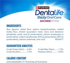 DentaLife Daily Oral Care Dog Treats for Small and Medium Dogs, Chewy Dental Treat to Freshen Breath and Fight Tartar, Chicken Flavor, 35.7 oz. each, 47 Chews each/94 Total Chews - 47 ct. Pouch