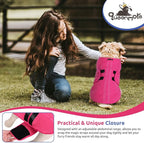 Queenmore Small Dog Sweater, Soft Fleece Vest Pullover Dog Jacket with Leash Hole, Warm Winter Dogs Clothes Cold Weather Doggy Dachshund Sweaters for Small Dogs Cats Boy or Girl (Pink, XS)