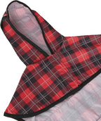 HDE Dog Raincoat Jacket Reflective Adjustable Hooded Pet Poncho Rain Coat with Leash Hole for Small to X-Large Dogs Plaid - M