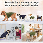 Syhood 2 Pieces Dog Jacket 2 Layers Fleece Lined Dog Jacket Warm Soft Windproof Small Pet Coat for Winter Cold Weather(M,Navy,Green)