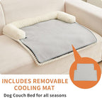 HAOMAIJIA Dog Couch Bed for Large Dogs, Non Slip Pet Couch Covers for Sofa Thick Soft Washable Dog Couch Cover Protector All Seasons Universal Dogs and Cats Bed Mat (Grey, Large)