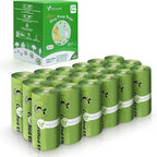 Certified Compostable Dog Poop Bags-270Bags 18Rolls, Poop Bags for Dogs Made of Cornstarch - ASTM D6400 By USA, Leakproof Easy Open, Unscented Dog Waste Bags (Green)