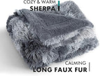 gogobunny Waterproof Dog Blanket for Large Dogs, Cats, Puppy, Reversible Faux Fur Pet Throw Blanket, Washable, Calming Furniture Protection for Sofa Bed (25x35 Inch (Pack of 1), Tie-dye Grey)