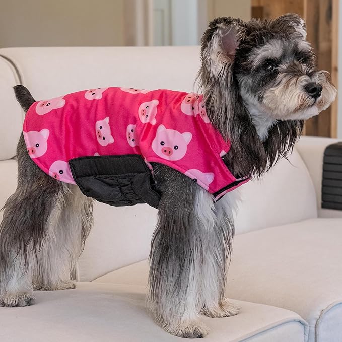 CuteBone Winter Dog Coat Waterproof Windproof Dog Jacket Reversible Dog Vest Thick Adjustable Dog Cold Weather Coats for Small Medium Large Dogs Soft Winter Coat with Leash Hole