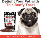 Miss Nelly's -All Natural Beef Jerky Dog Treats - Soft Sticks - USA Made and Sourced - Original Smoke House Recipe - Small Batch Beef Jerky for Dogs - Minimally Processed - 8 oz. Bag