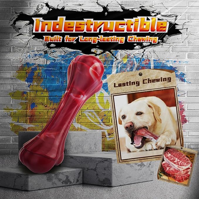 Heavy Duty Various Dog Chew Toys for Aggressive Chewers, 9 Pack Indestructible Large Dog Toys Include Tug Chew & Rope Toys, Squeaky Toys for Medium & Large Breed(for Super chewers -Mad Bunny)