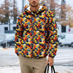 Men's Camouflage Hunting Fleece Lined Hoodie Camo Jackets Zip Up Long Sleeve Casual Winter Coats Hood Outerwear