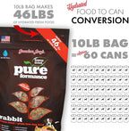 Grandma Lucy's PUREformance Dog Food, Grain Free and Freeze-Dried - Rabbit, 10 Pound Bag