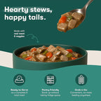 Jinx Bone Broth Stew for Dogs, Variety Pack - Chicken & Salmon Recipes - Grain-Free Wet Dog Food & Topper for Picky Eaters - Promotes Lean Muscle Growth, Healthy Coat & Digestion - 13 Oz, 12 Pack