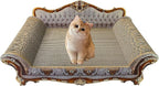 Luxury Cardboard Cat Scratcher Sofa Couch Bed, Couch Shaped Scratching Board, Scratch Lounge with Catnip, Cat Scratcher for Indoor Cats Grey