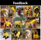 Dog Raincoat rain Jacket Raincoat Dogs Waterproof Small Medium Breeds Zip Closure Storage Pocket Harness Hole Blue S