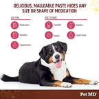 Pet MD Wrap-A-Pill with Dog Probiotics - Pill Wrap for Dogs Medicine - Easy-to-Use Paste to Hide Capsules, Create Pockets and Treats for Dogs - Bacon (4.2oz)