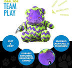 Hero Chuckles, Plush Squeaky Dog Toy, Durable Stuffed Animal with 3 in 1 Squeaker