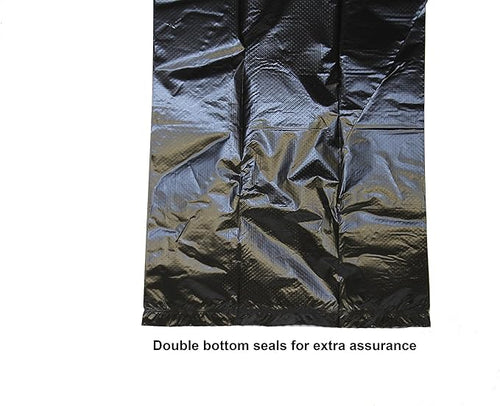 120 Easy Open & Strong Leak-Proof Poop Bags Dog Waste Bags 13.25 x 9" Made in USA .Bags are easier to tie than standard 12 inch bags (Black)