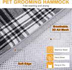 BEAUTYZOO Dog Grooming Hammock, Small Dog Sling for Nail Trimming, Dog Hanging Harness for Claw Care with Thick Fabric Neck Support Wide Strap Restraint Cat Grooming Hammock, Black S