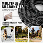 Nylon Dog Leash for Medium Large Dogs, 5-FTReflective Heavy Duty Leash with Comfortable Handle & Poop Bag Dispenser Ring, 1/2 Inch Wide, Secure Reinforcement for Walking (Black, M)