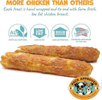Chicken Wrapped Rawhide Beef Sticks - Long Lasting Chews for Aggressive Chewers - Treats for Large Dogs - XL (Pack of 4)