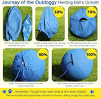 Herding Ball for Dogs 22 Inch - Dual-Layer Heavy Duty Herding Ball for Australian Shepherds, Border Collies & Cattle Dogs | Outdoor Herding Toy for Medium/Large Dogs - Backyard Training and Play-Blue
