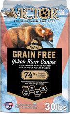 VICTOR Super Premium Dog Food – Grain Free Yukon River Canine – Supports Immune & Digestive Health for Dogs of All Life Stages – High Protein Dry Dog Food for All Normally Active Dogs, 30 lb