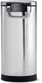 simplehuman 30 Liter, 32 lb / 14.5 kg Large Pet Food Storage Container for Dog Food, Cat Food, and Bird Feed, Brushed Stainless Steel