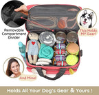 Multi-Function Pet Travel Bag - Ideal for Week Away/Overnight Trips - Cat & Dog Travel Accessories with Diaper Bag Style & Multiple Pockets