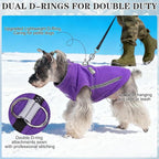 EXPAWLORER Dog Fleece Vest Jacket Sweater for Small Medium Large Dogs, Cold Weather Winter Coat Hoodie with Leash D-Ring and Zipper, Reflective Warm Sleeveless Puppy Clothes for S M L Boys Girls Cats