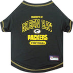 NFL Green Bay Packers Dog T-shirt Large. - Licensed Shirt for Pets Team Colored with Team Logos- Premium Stretchable Materials for the comfort of your Dog & Cat