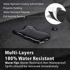 F-color SUV Cargo Liner for Dogs - Waterproof Pet Cargo Liner, Comfort Dog Cargo Cover with Bumper Flap Protector, Scrachproof Non-Slip Universal Fit SUVs Sedans Trunks Vans, Black