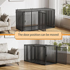 Steel Tube Heavy Large Dog Crate with Mat Base, 55" L x 32" H Dog Crates for Medium Large Dogs, Big Dog Cage, Dog Kennel, Puppy Dog Playpen with Top, Pet Cage, Indoor, Black3