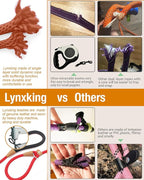 lynxking Dog Leash Slip Lead 5 6 8 FT Dog Training Leash Strong Heavy Duty Braided No Pull Training Lead for Small Medium Large Dogs