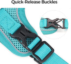 Cat Harness and Leash Set Escape Proof Tactical Small Kitten Harness Emotional Support Cat Vest, Turquoise, S