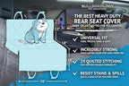 Bulldogology Dog Car Seat Cover Waterproof Heavy Duty Bench Dog Hammock Backseat Protector from Hair, Muddy Paws, Scratches - Pet Car Seat Cover for Cars Trucks SUVs (Large, Grey)