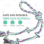 Dog Rope Toys for Large/Medium Aggressive Chewers, Tough Cotton Chew Toy, 3 Feet 5 Knots Indestructible, Tug of War Dog Pull Rope Teeth Cleaning(5 Knots-19.5Inch)