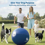 Race&Herd 30" Original XXL Herding Ball for Dogs - Giant Herding Dog Ball Australian Shepherds, Herding Toys, Dog Training Toy for Large Breeds, Dog Toy for Outdoor Play (for Large Dogs/Horses, Blue)