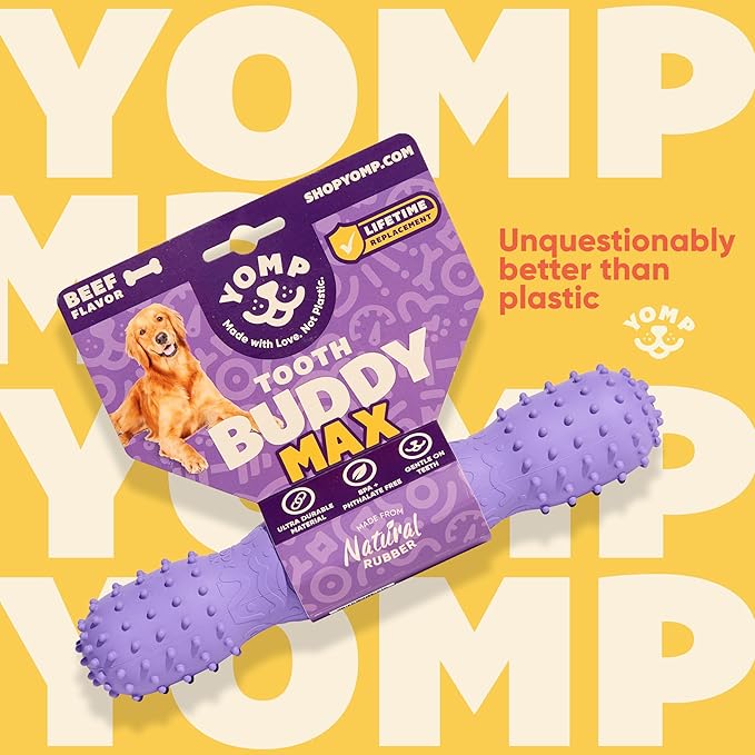 Yomp ToothBuddy MAX Dog Toy – Fetch-Ready & Dishwasher Safe